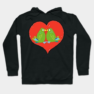 Love Birds Love Heart Hoodie